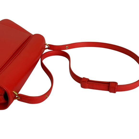 Kate Spade Grace Convertible Shoulder Bag Red Leather Small Flap Shoulder Bag - Picture 12 of 15